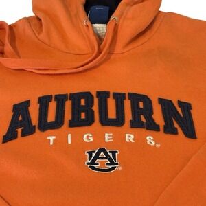 Old Varsity Brand Auburn Tigers Hoodie Mens XL Orange Navy Blue Pullover NCAA